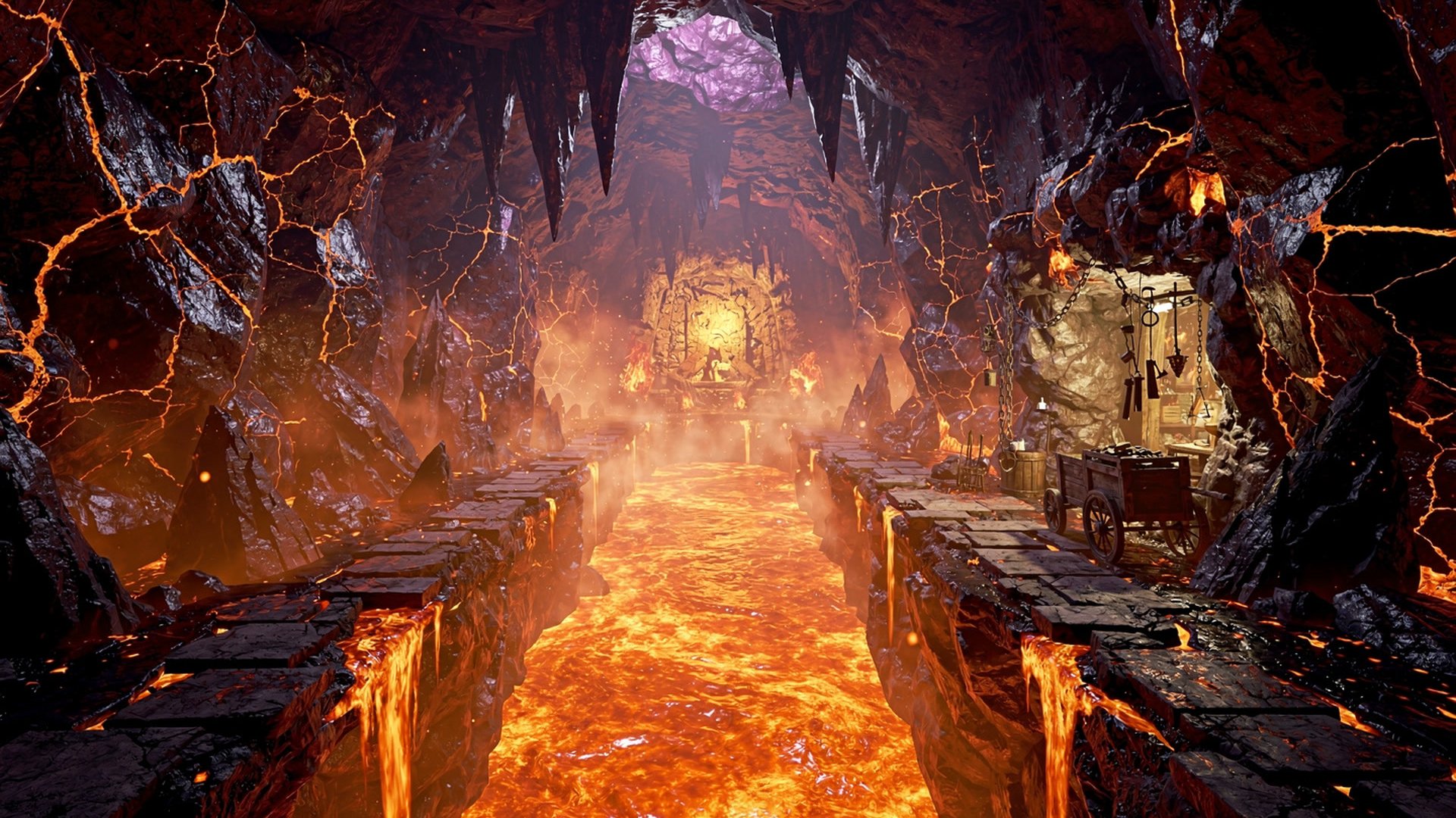 מנהרות הלבה - אזור מתקדם במשחק תפקידים Medieval